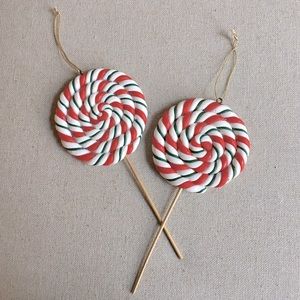 Christmas Lollypop Ornaments, Life Size, Realistic Candy Decor